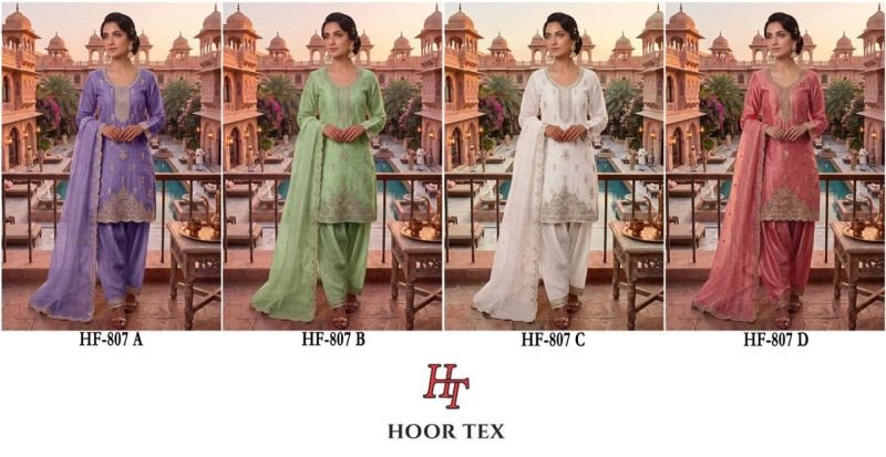 Buy Hoor Tex 807 A To D Crunchy Embroidered Salwar Kameez Wholesale 2026