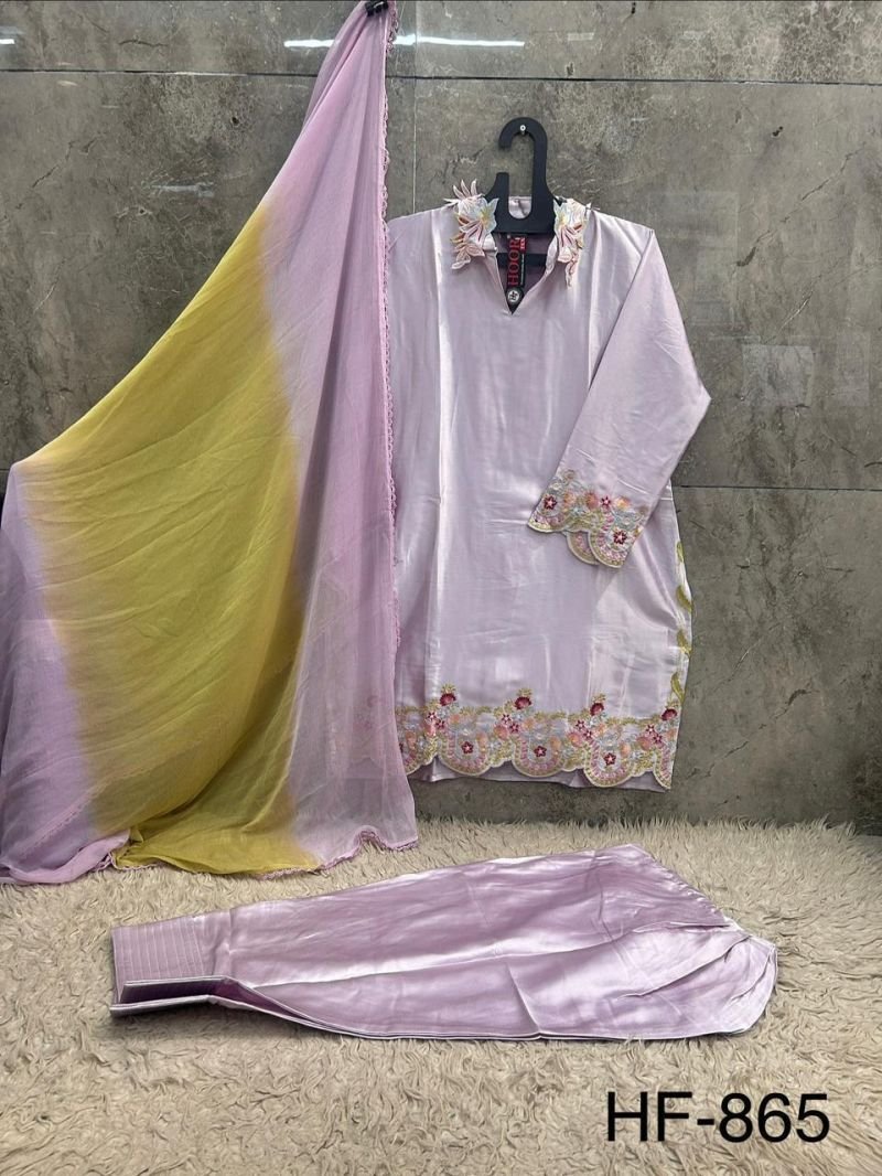 Stylish Hoor Tex 865 A To C Malai Satin Embroidered Salwar Kameez Wholesale 2026