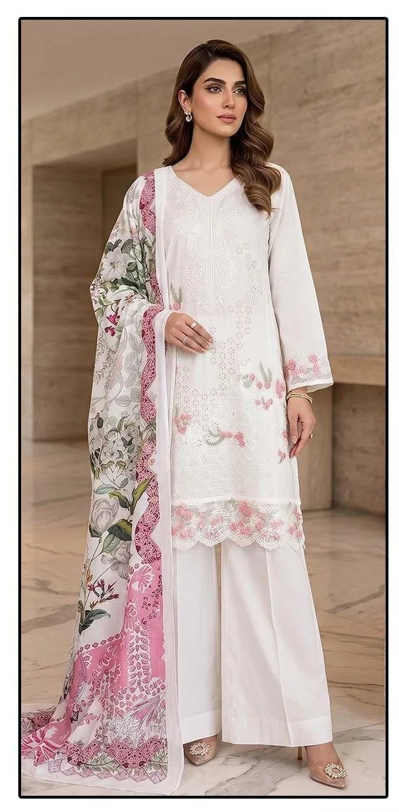 Hoor Tex 884 Cotton Printed And Embroidered Salwar Kameez Wholesale