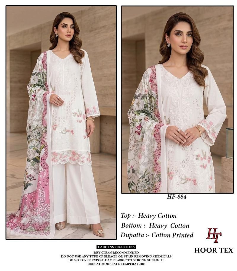 Buy Hoor Tex 884 Cotton Printed And Embroidered Salwar Kameez Wholesale 2026