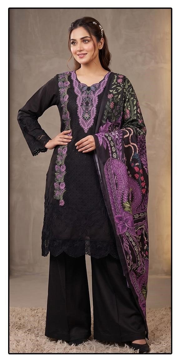 Hoor Tex 887 Cotton Embroidered Salwar Kameez Wholesale