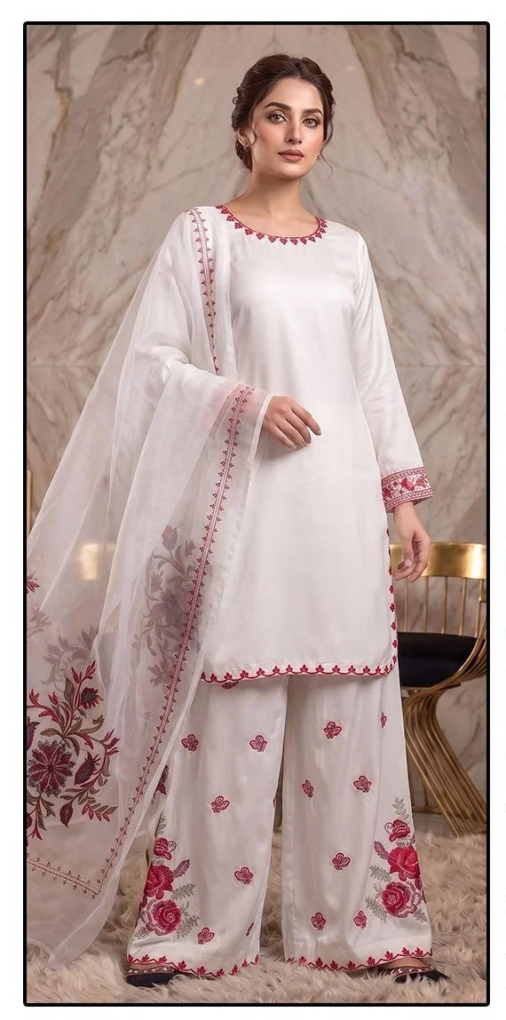 Hoor Tex 888 A And B Rayon Satin Embroidered Salwar Kameez Wholesale