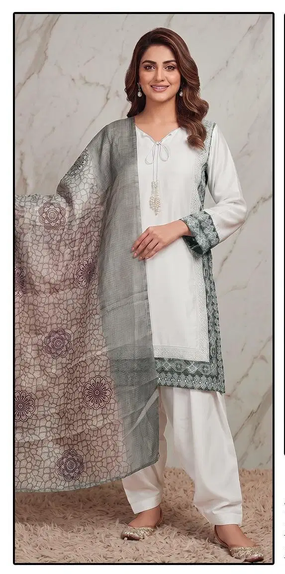 Hoor Tex 889 A To D Satin Embroidered Salwar Kameez Collection Wholesale