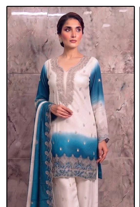 Hoor Tex 893 A To D Georgette Embroidered Salwar Kameez Collection Wholesale