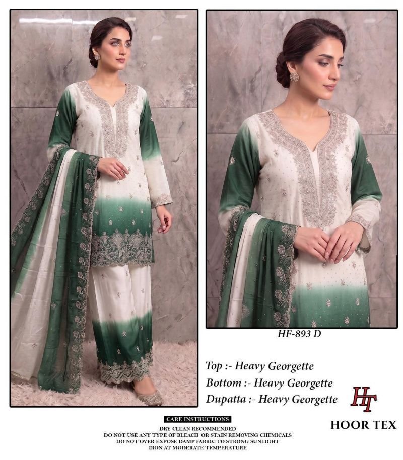 Latest Hoor Tex 893 A To D Georgette Embroidered Salwar Kameez Collection Wholesale 2026