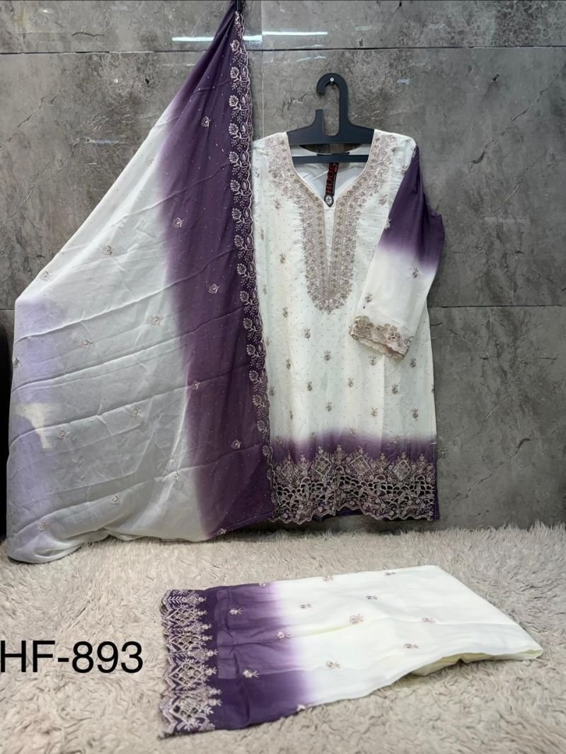 Latest Hoor Tex 893 A To D Georgette Embroidered Salwar Kameez Collection Wholesale 2026