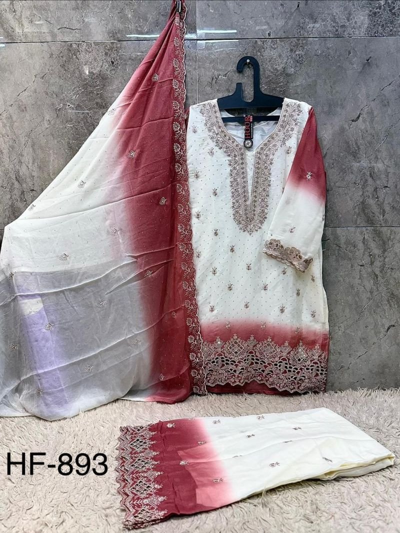 Latest Hoor Tex 893 A To D Georgette Embroidered Salwar Kameez Collection Wholesale 2026