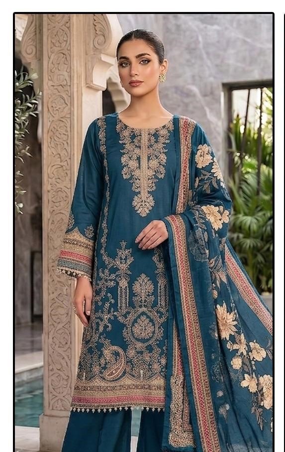 Hoor Tex 897 A To C Muslin Print Embroidered Salwar Kameez Collection Wholesale