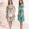 Jisha Kaftan Silk Poncho Vol 8 Feather Silk Digital Printed Kaftans Wholesale