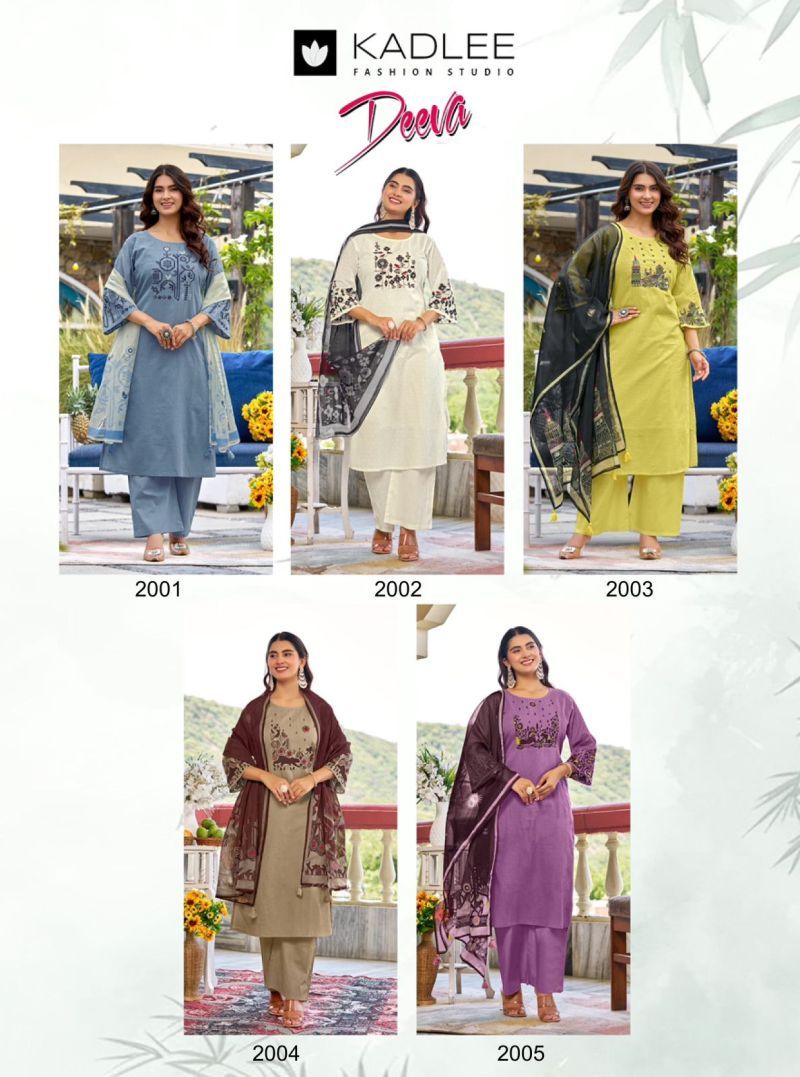 Beautiful Kadlee Deeva Sali Cotton Thread Work Kurti With Bottom Dupatta Wholesale 2026