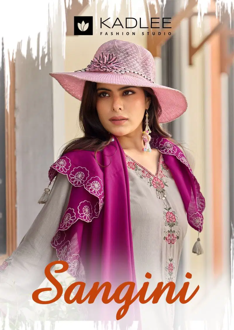 Kadlee Sangini Rayon Handwork Kurti With Bottom Dupatta Wholesale