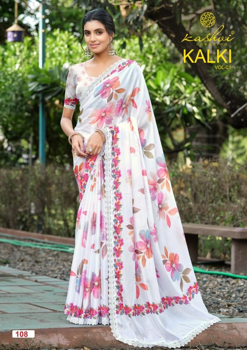 Launching Kashvi Kalki Vol 1 Chocolate Silk Floral Printed Saree Collection Wholesale 2026