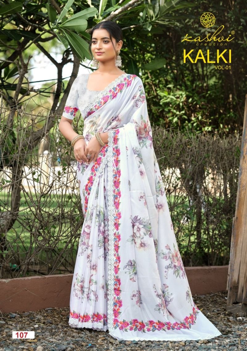 Launching Kashvi Kalki Vol 1 Chocolate Silk Floral Printed Saree Collection Wholesale 2026