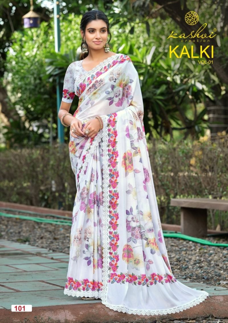 Launching Kashvi Kalki Vol 1 Chocolate Silk Floral Printed Saree Collection Wholesale 2026