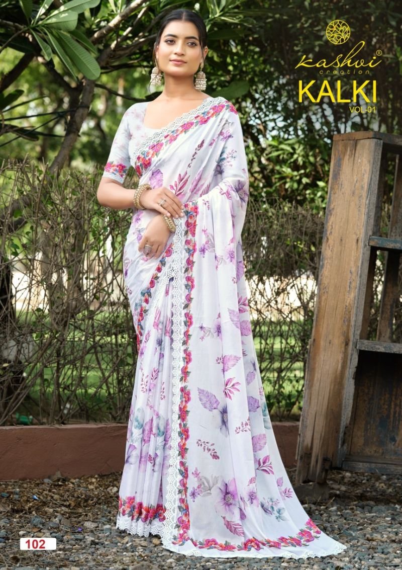 Launching Kashvi Kalki Vol 1 Chocolate Silk Floral Printed Saree Collection Wholesale 2026