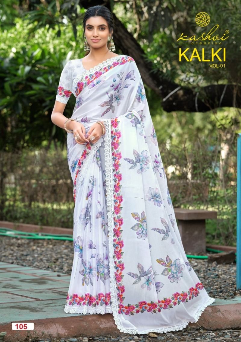 Launching Kashvi Kalki Vol 1 Chocolate Silk Floral Printed Saree Collection Wholesale 2026