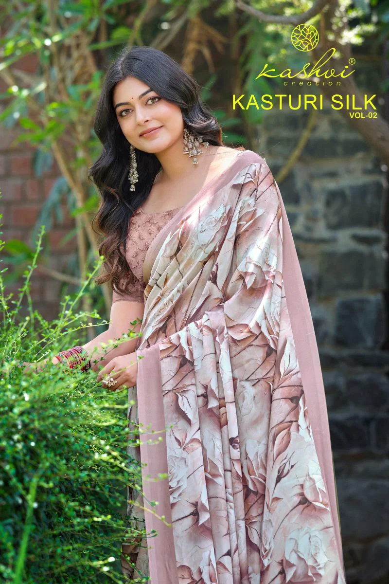 Kashvi Kasturi Silk Vol 2 Crepe Silk Digital Print Saree Collection Wholesale