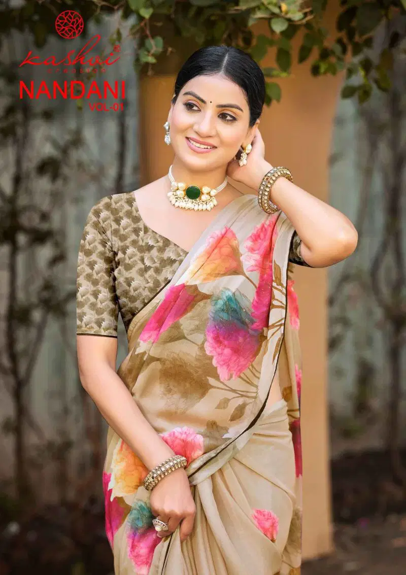 Kashvi Nandani Vol 1 Georgette Digital Print Saree Collection Wholesale