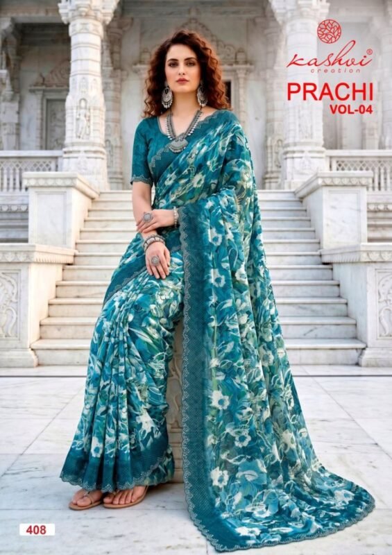 Latest Kashvi Prachi Vol 4 Pc Rimzim Swarovski Work Saree Collection Wholesale 2026