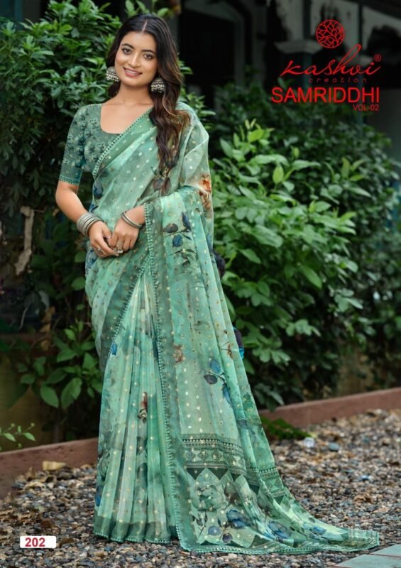 Latest Kashvi Samriddhi Vol 2 Nc Moss Butti Work Saree Collection Wholesale 2026