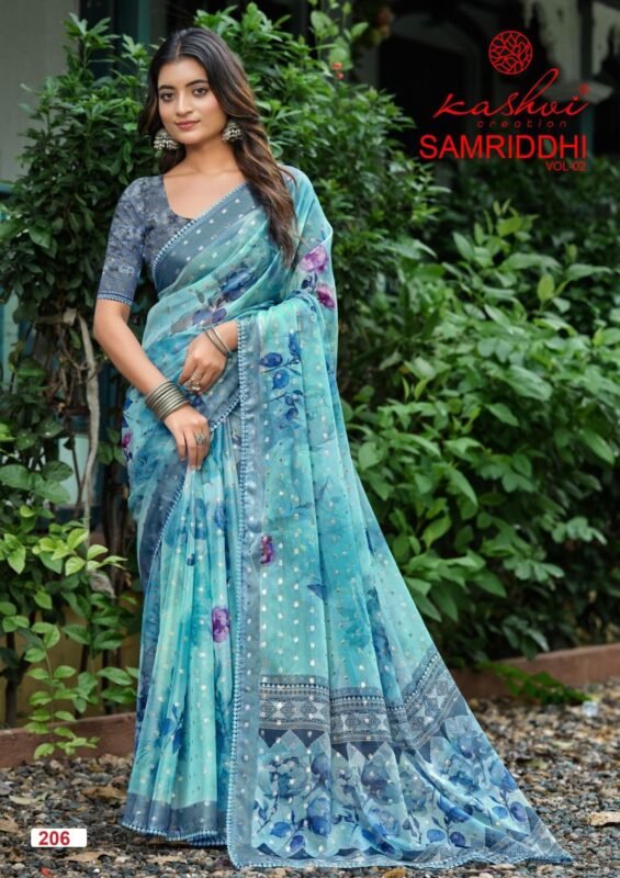 Latest Kashvi Samriddhi Vol 2 Nc Moss Butti Work Saree Collection Wholesale 2026