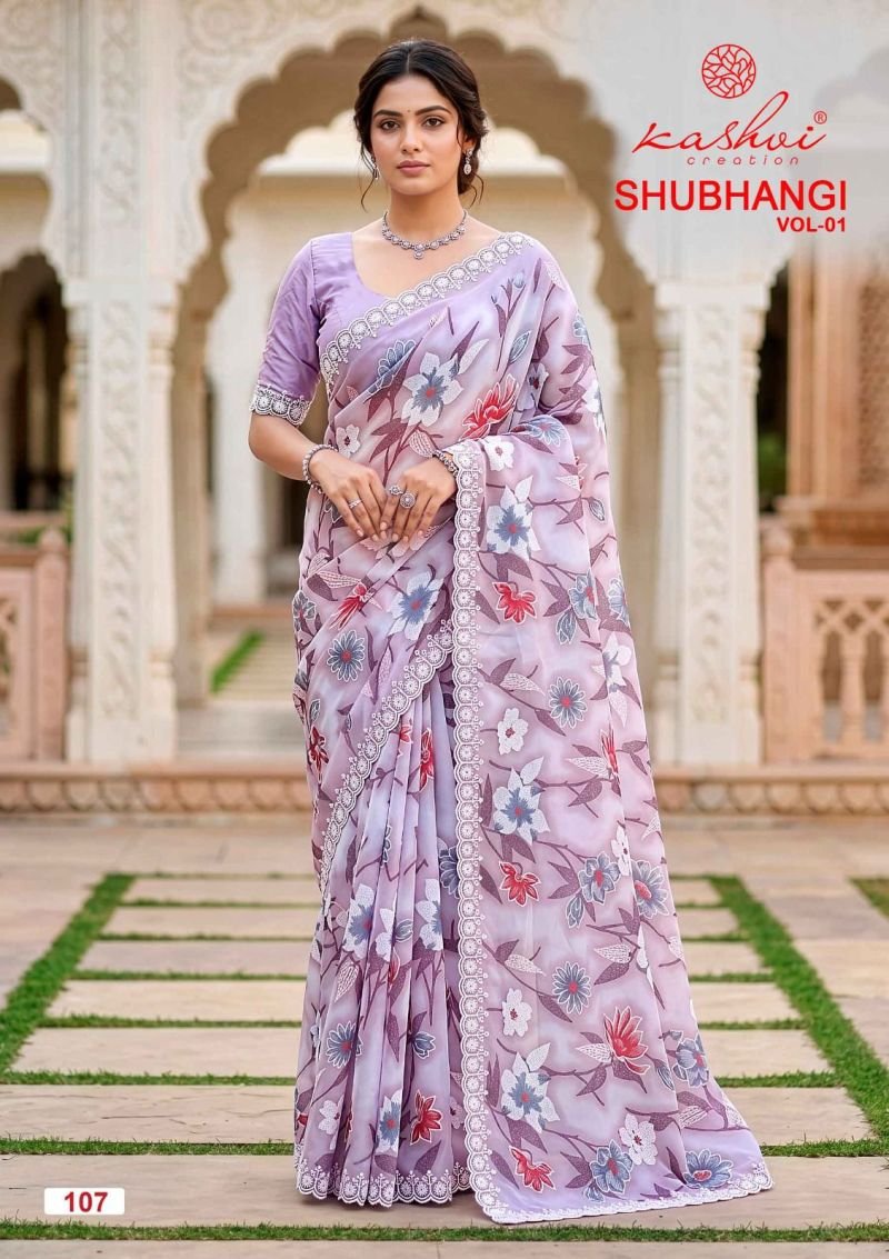 Launching Kashvi Shubhangi Vol 1 Weightless With Embroidery Work Saree Collection Wholesale 2026
