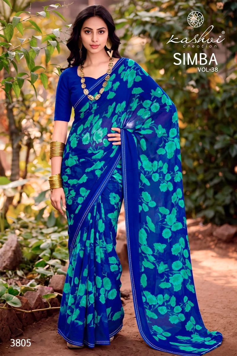 Kashvi Simba Vol 38 Georgette Printed Saree Collection Wholesale