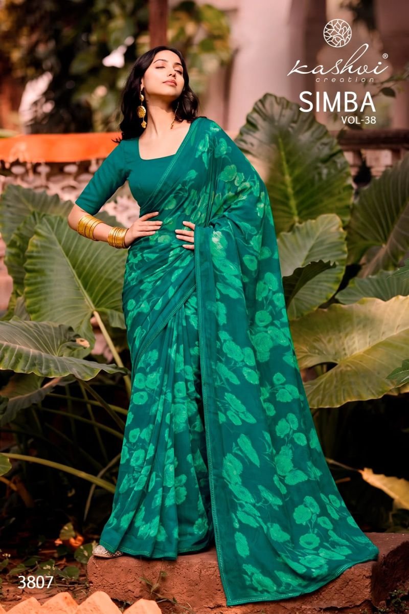 Kashvi Simba Vol 38 Georgette Printed Saree Collection Wholesale