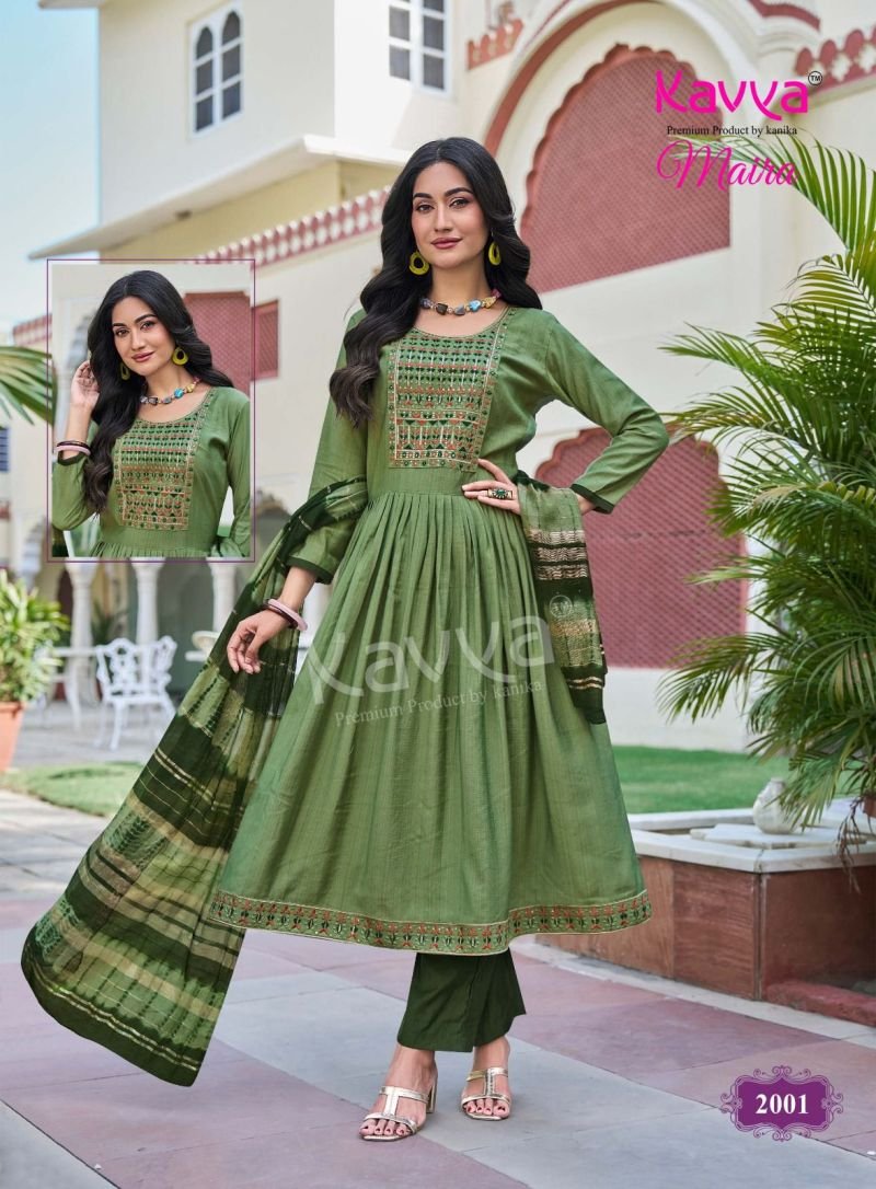 Stylish Kavya Maira Vol 2 Chanderi With Embroidery Work Kurti With Bottom Dupatta Wholesale 2026