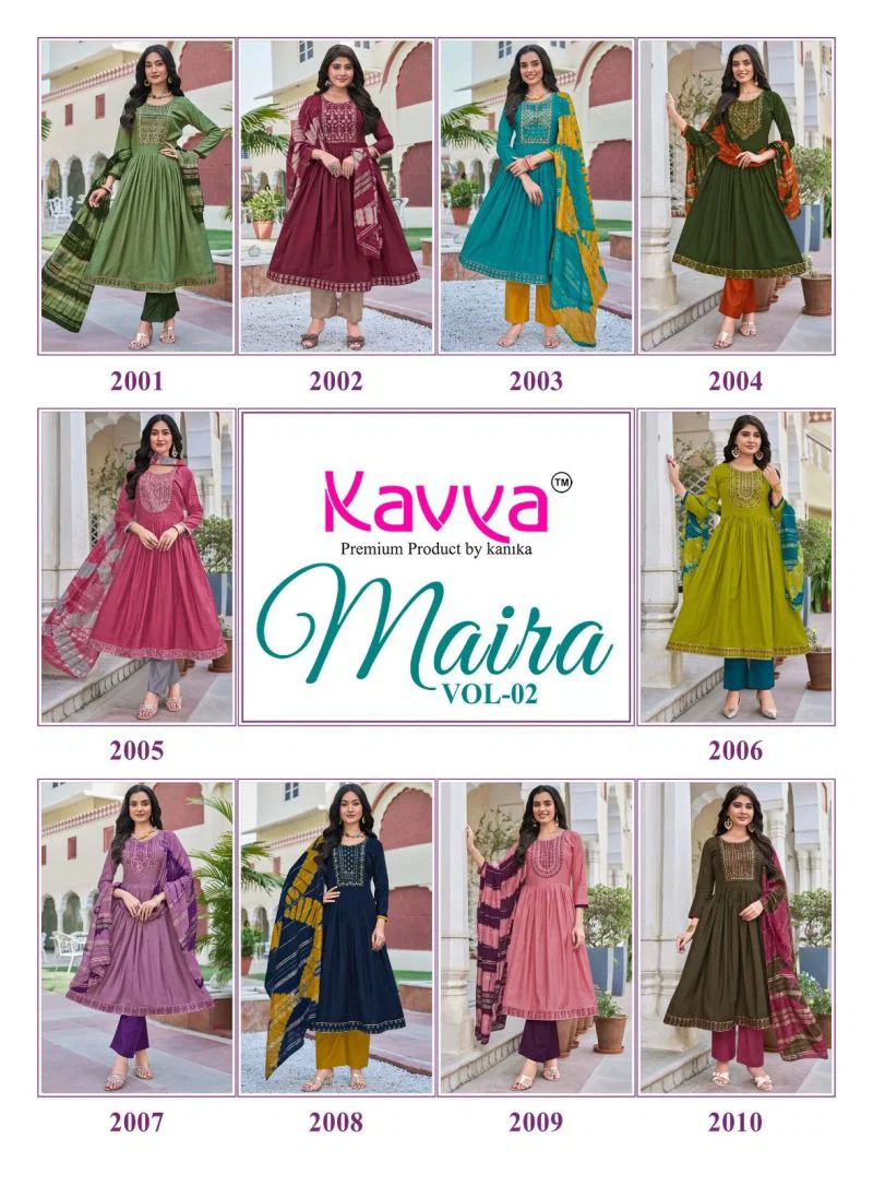 Stylish Kavya Maira Vol 2 Chanderi With Embroidery Work Kurti With Bottom Dupatta Wholesale 2026