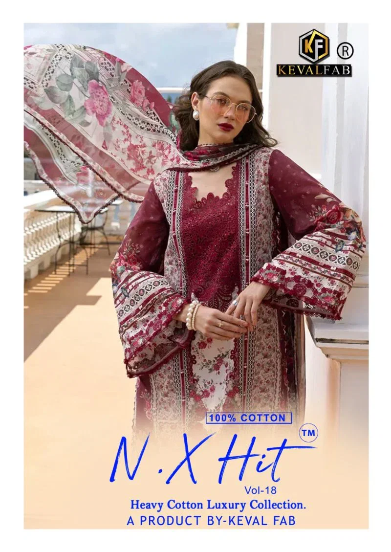 Keval N X Hit Vol 18 Cotton Printed Dress Material Collecton Wholesale