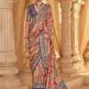 Kreshva Saanj Sakhi Pv Sik Position Printed Saree Collection Wholesale