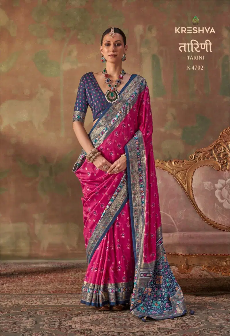 Kreshva Tarini Silk Classic Patola Design Saree Collection Wholesale