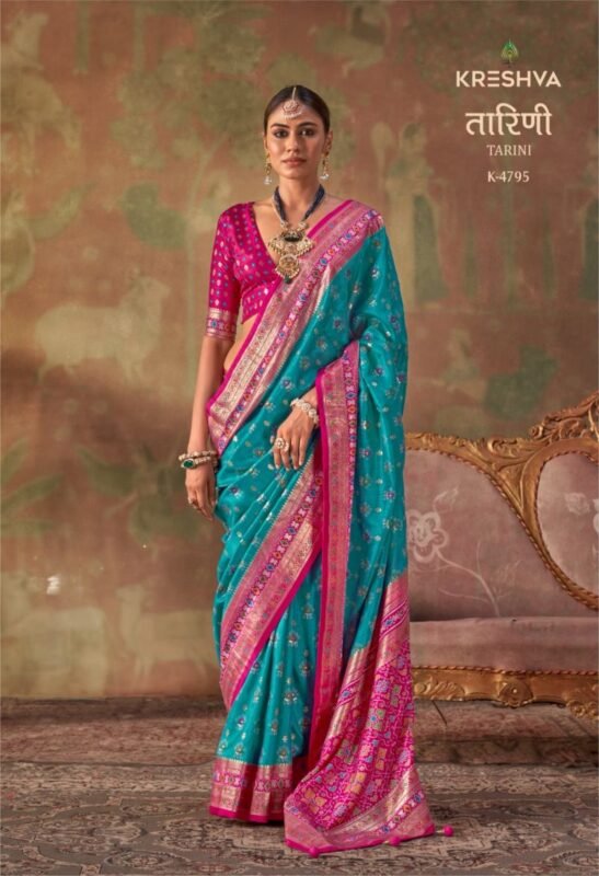 Buy Kreshva Tarini Silk Classic Patola Design Saree Collection Wholesale 2026