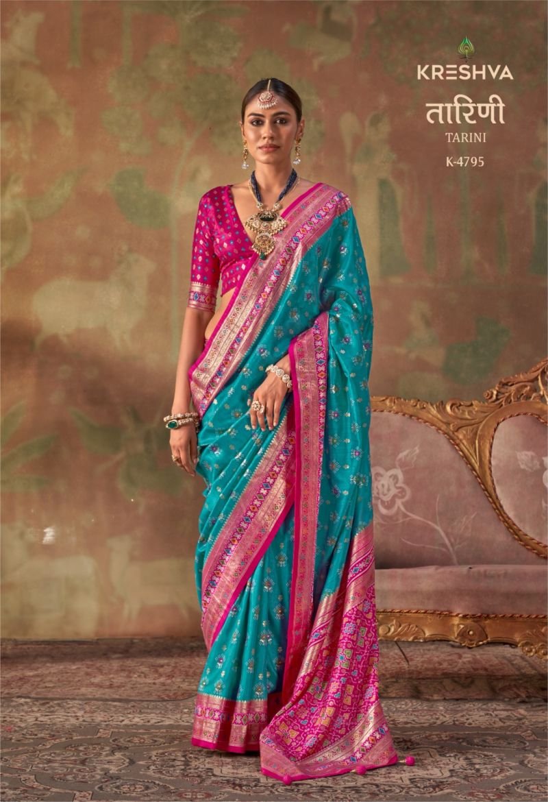 Buy Kreshva Tarini Silk Classic Patola Design Saree Collection Wholesale 2026