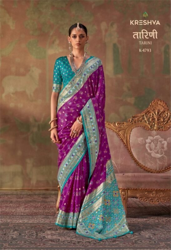 Buy Kreshva Tarini Silk Classic Patola Design Saree Collection Wholesale 2026