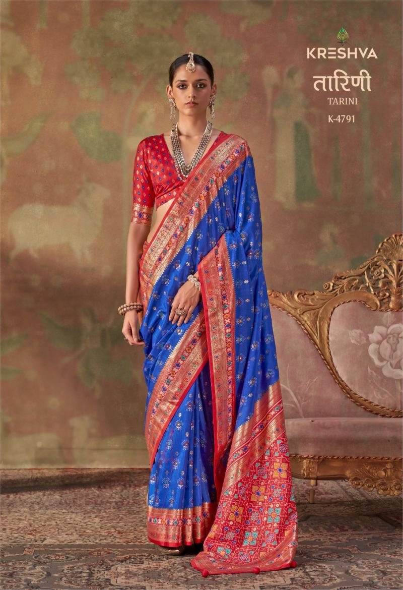 Buy Kreshva Tarini Silk Classic Patola Design Saree Collection Wholesale 2026