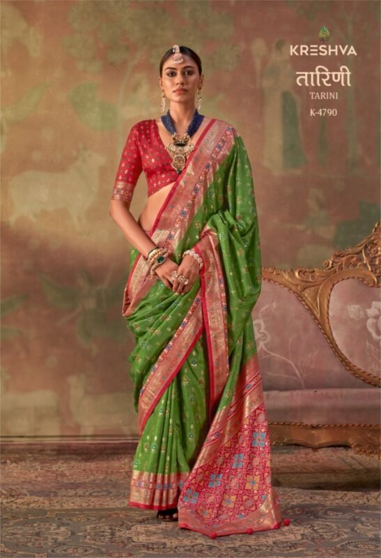 Buy Kreshva Tarini Silk Classic Patola Design Saree Collection Wholesale 2026