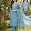 Latest Kum Kum Vol 2 Roman Silk Computer Work Kurti Set Collection Wholesale 2026