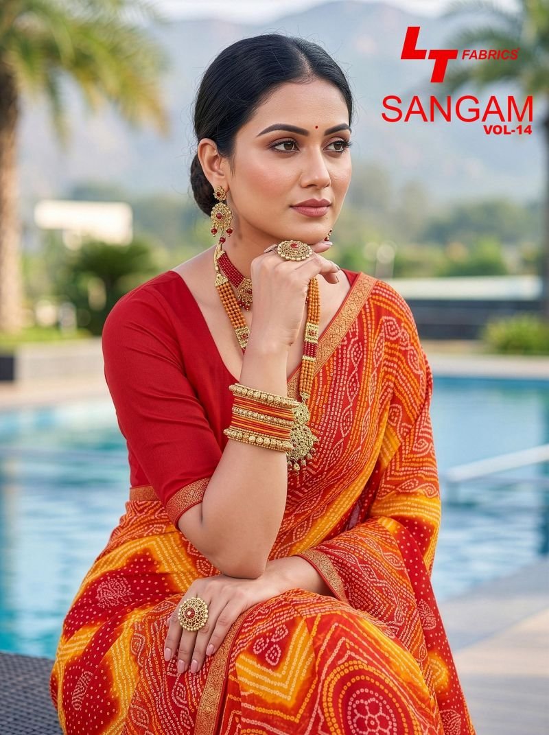 Lt Sangam Vol 14 Micro Printed Saree Collection Wholesale