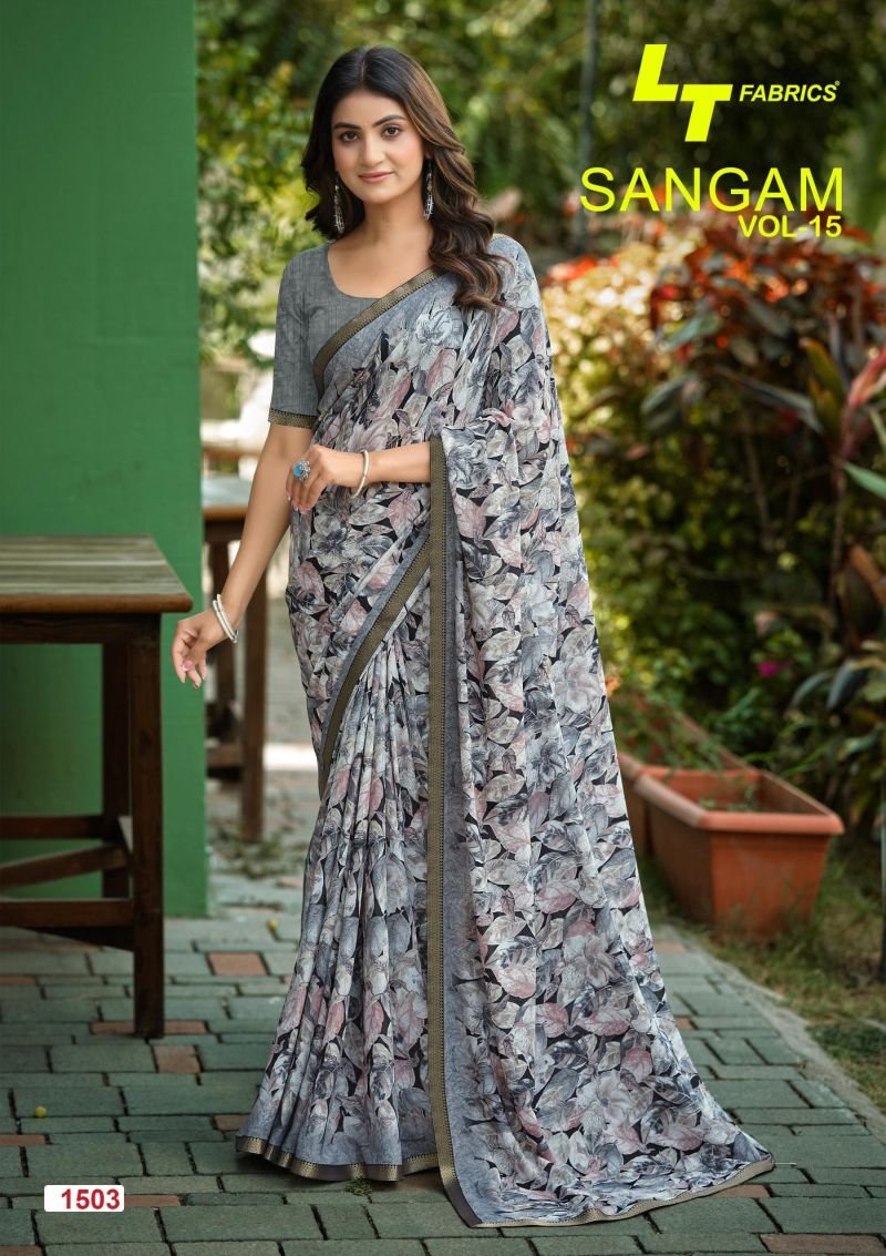 Lt Sangam Vol 15 Micro Printed Saree Collection Wholesale