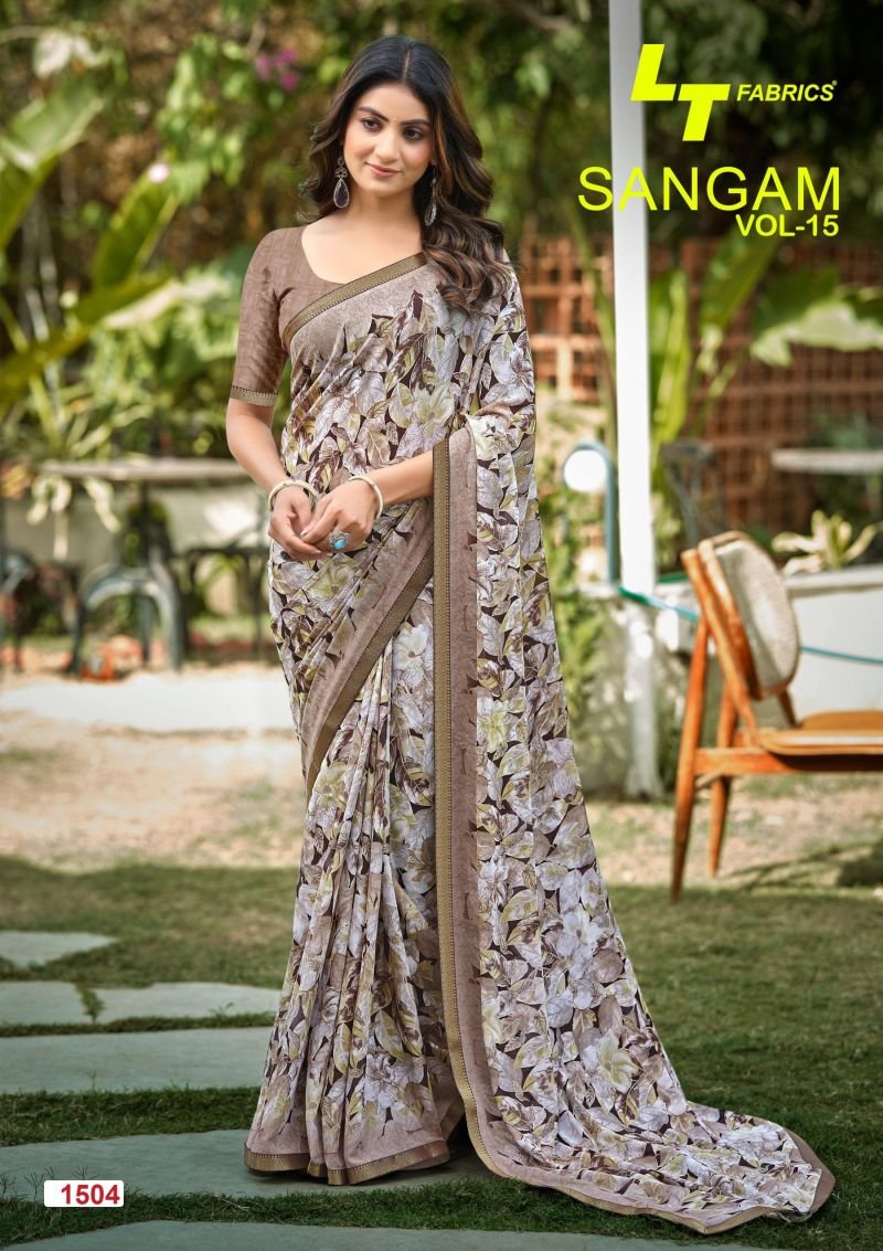 Lt Sangam Vol 15 Micro Printed Saree Collection Wholesale