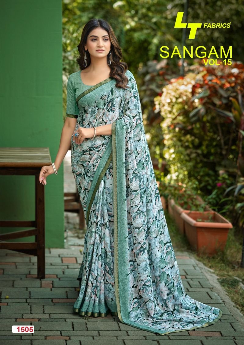 Lt Sangam Vol 15 Micro Printed Saree Collection Wholesale