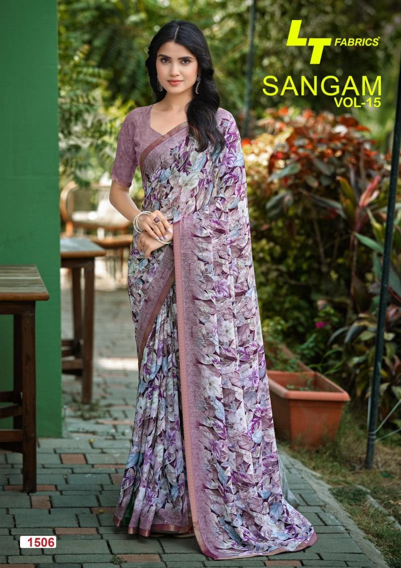 Lt Sangam Vol 15 Micro Printed Saree Collection Wholesale