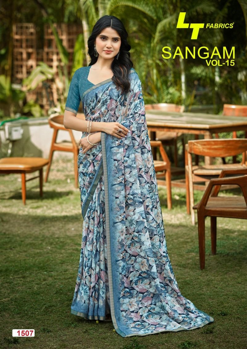 Lt Sangam Vol 15 Micro Printed Saree Collection Wholesale