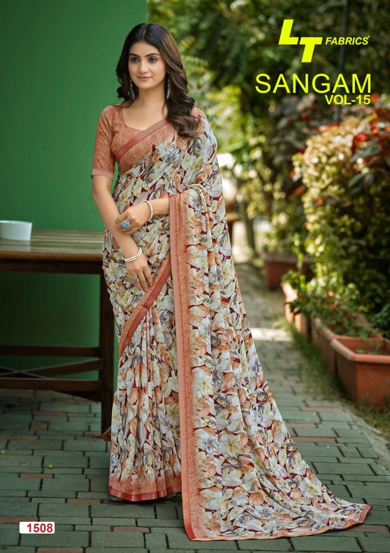 Lt Sangam Vol 15 Micro Printed Saree Collection Wholesale