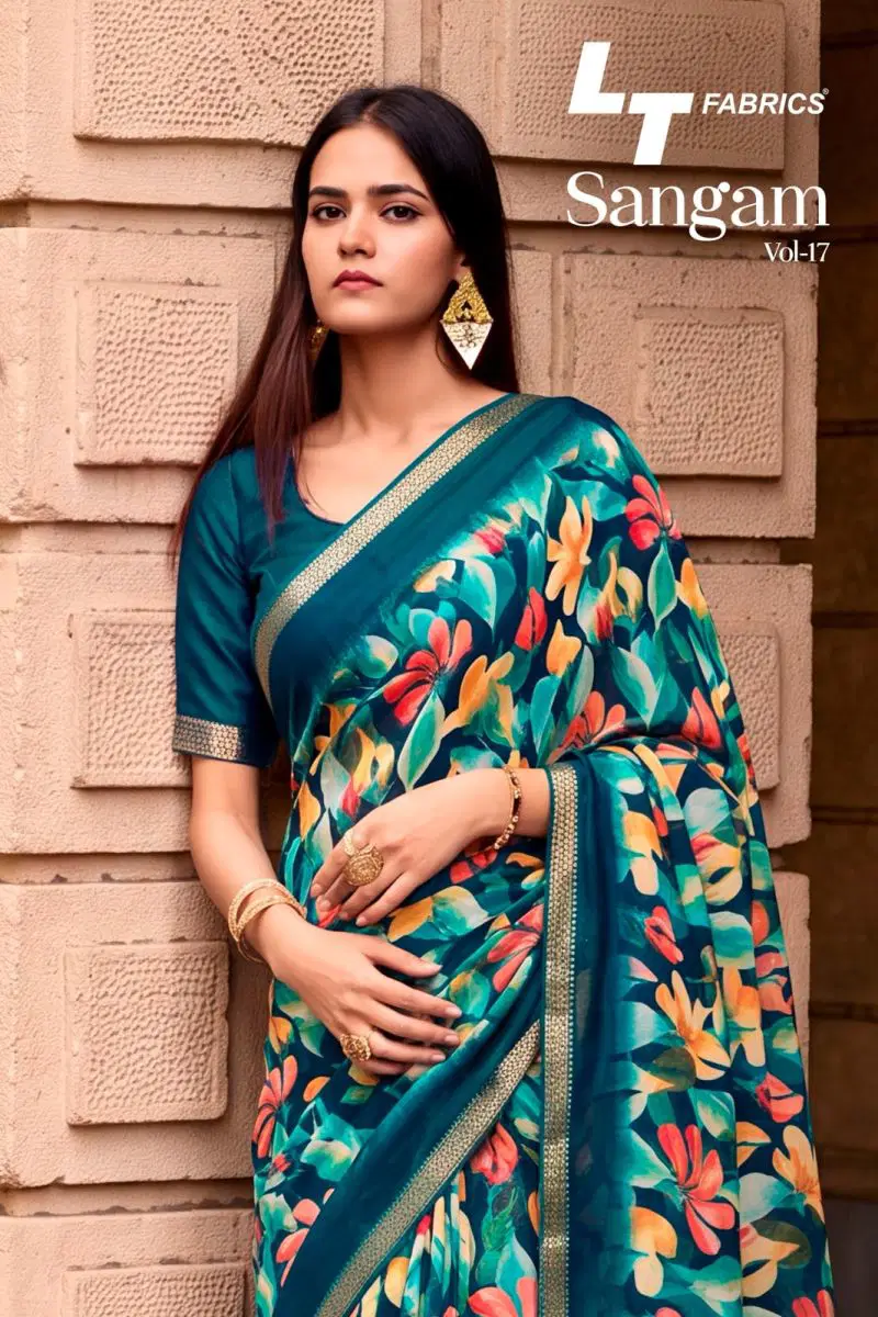 Lt Sangam Vol 17 Micro Printed Saree Collection Wholesale