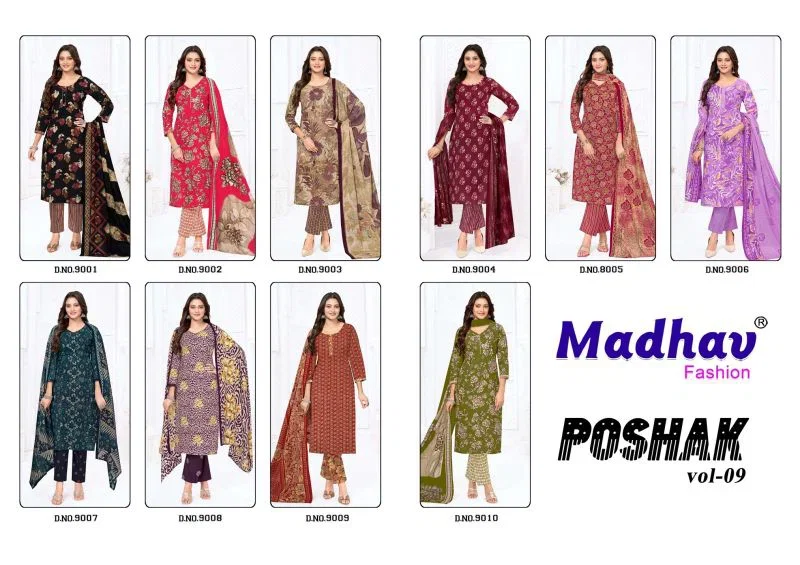 Latest Madhav Poshak Vol 9 Readymade Cotton Kurti Pant With Dupatta Wholesale 2026