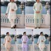Stylish Malai Mens Kurta Vol 1 Malai Satin jacquard Work Kurta Bottom With Koti Wholesale 2026