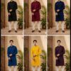 Beautiful Manyavar Chikankari Vol 2 Rayon Chikan Schiffli Work Mens Kurta With Pant Wholesale 2026